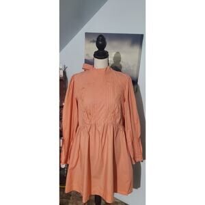 Happy Nature × Kate Hudson Peach Dress Size M Prairie Boho Feminine Sustainable